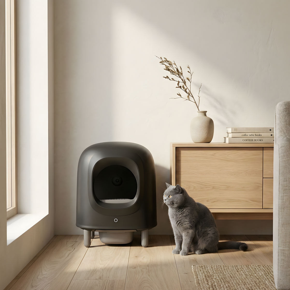 PRE ORDER - Petree Cube v2 - Zelfreinigende kattenbak - Black Edition